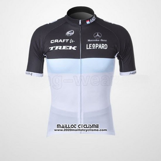 2011 Maillot Ciclismo Trek Leqpard Azur et Noir Manches Courtes et Cuissard